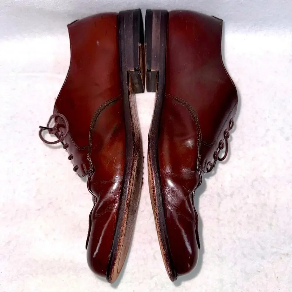 Men’s Cole Haan Mahogany Brown Leather Calhoun Dress Shoes Oxfords size 11